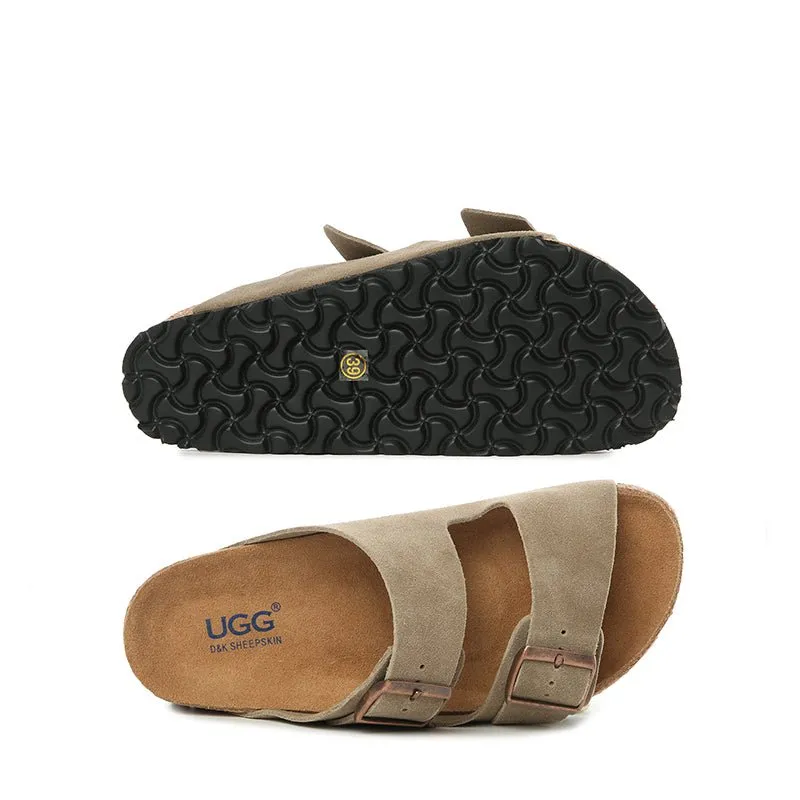 UGG Platinum Buckle Leather Slides