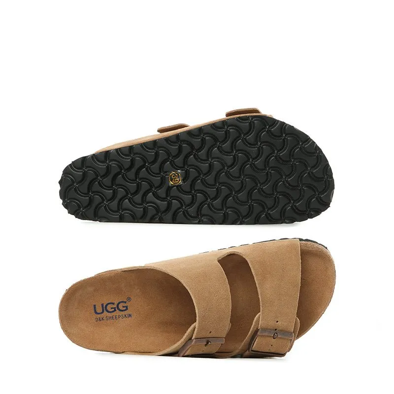 UGG Platinum Buckle Leather Slides