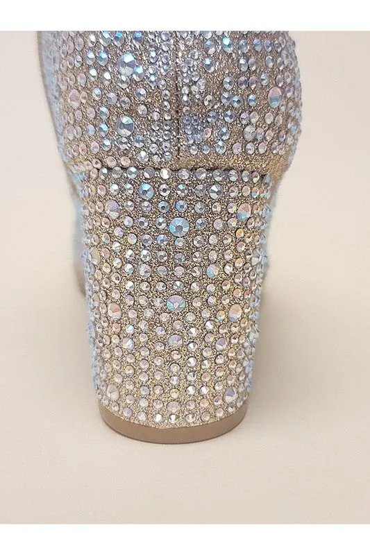 Underwood Rhinestone Boots // Silver or Champagne