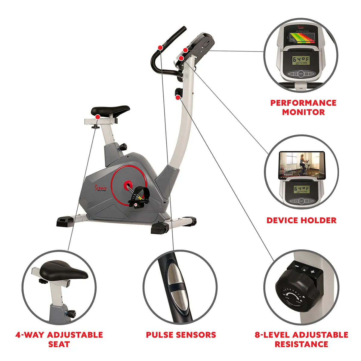 Upright Exercise Bike Indoor Cycling Workout