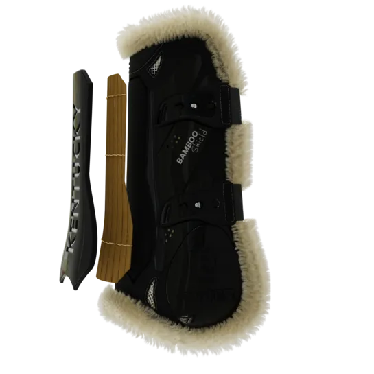 Vegan Sheepskin Tendon Boots Bamboo Elastic