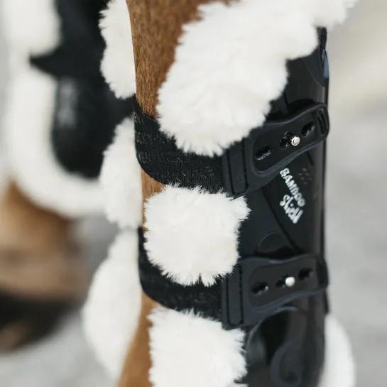 Vegan Sheepskin Tendon Boots Bamboo Elastic