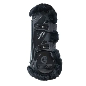 Vegan Sheepskin Tendon Boots Bamboo Elastic