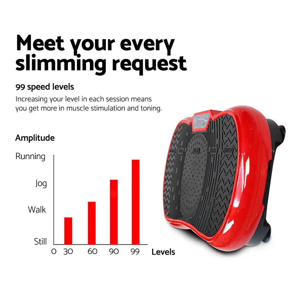 Vibrating Exercise Platform Fat Burning Powerfit Slim Body Shaper Machine Red