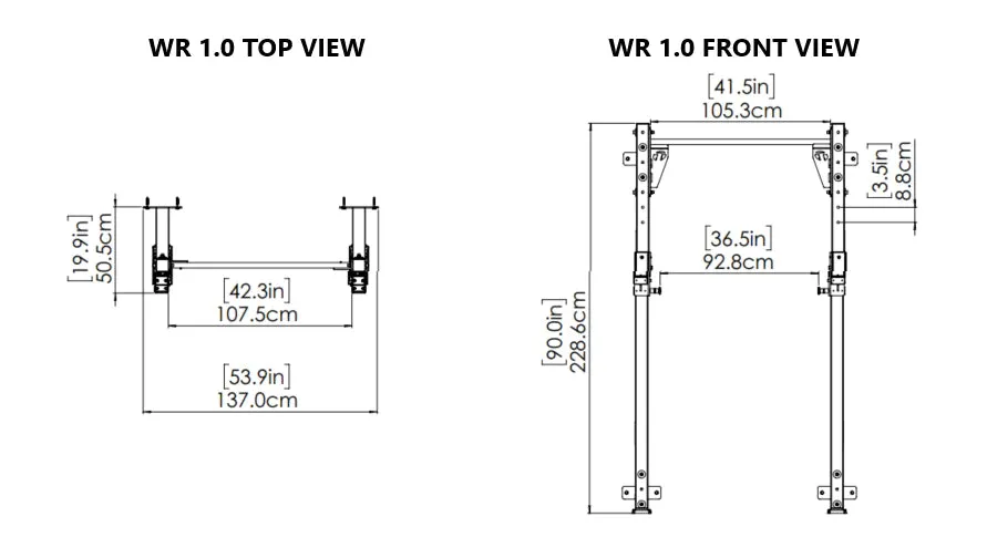 Wall-Mounted Squat Rack Slim (Torque Fitness)