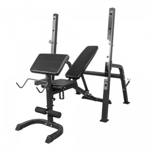 Weight Bench with Separate Weight Rack - Black (Combo)