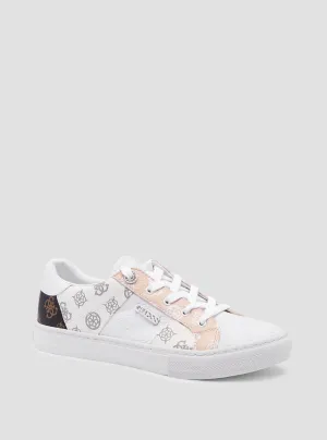 White Logo Loven Low-Top Sneakers