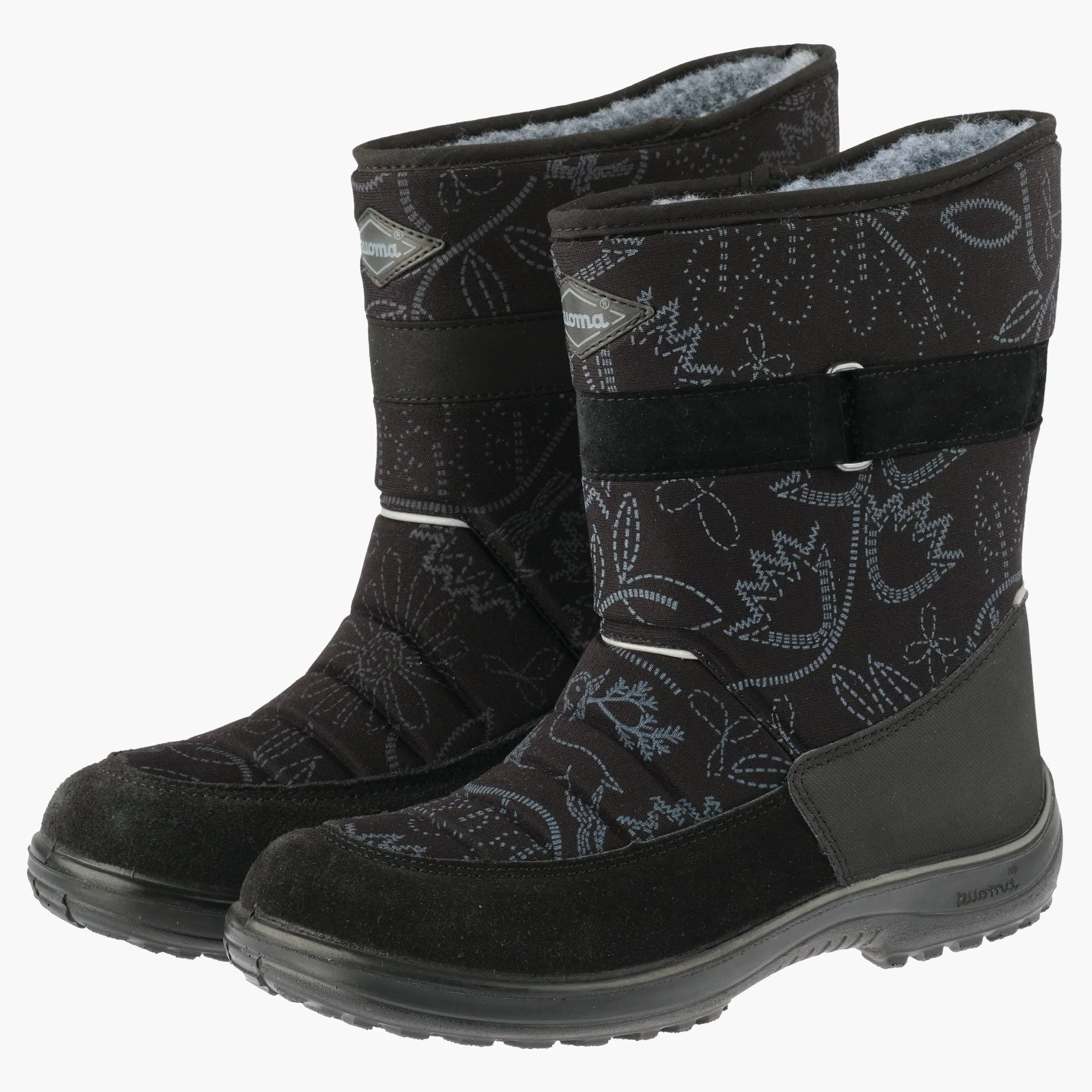 Winter boots Lumikki, Black Paradise