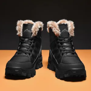 Winter Oversized Cotton Shoes High-top With Velvet Snow Boots