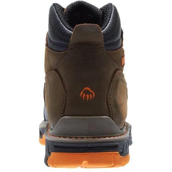 Wolverine Men's Overpass Safety Toe 6" WP Work Boot - Brown - W10717