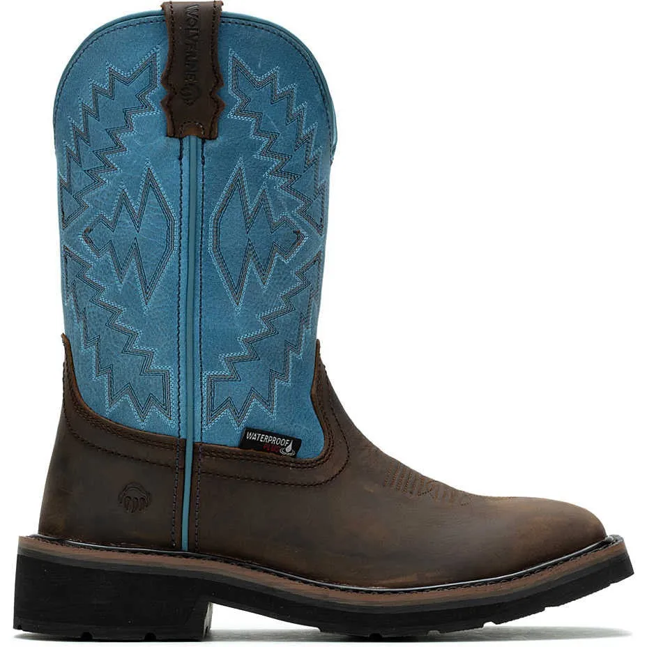 Wolverine Women's Rancher Arrow Steel Toe WP Western Work Boot- Blue- W241053