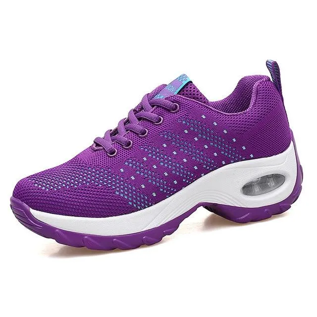 Women's air cushion mesh sneakers running shoes outdoor casual walking shoes