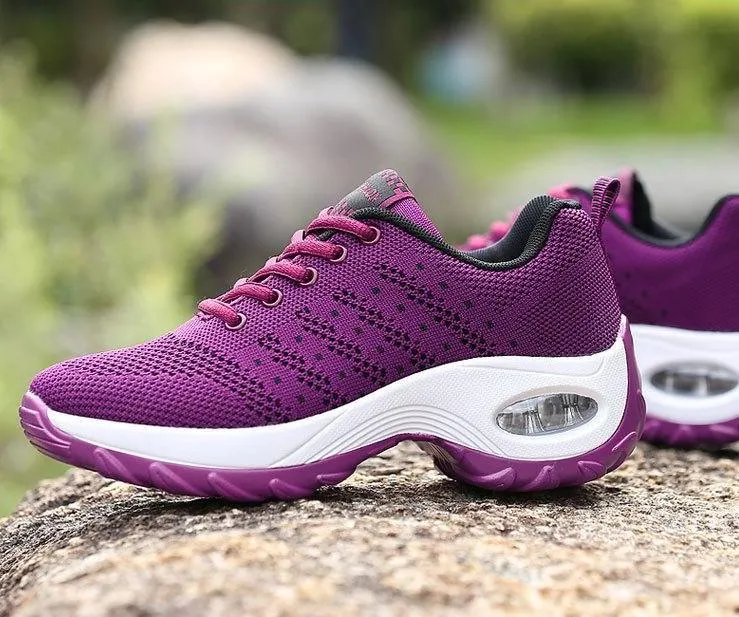 Women's air cushion mesh sneakers running shoes outdoor casual walking shoes