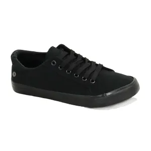 Women's Black Canvas Sneakers Zephers FS5930