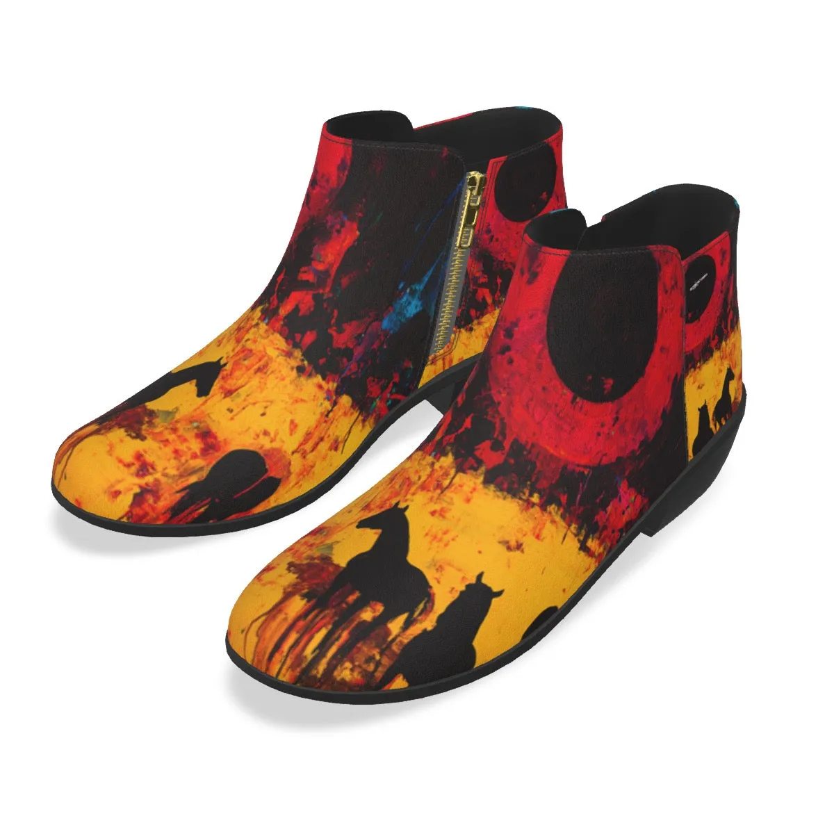 Women's Fashion Boots horse print