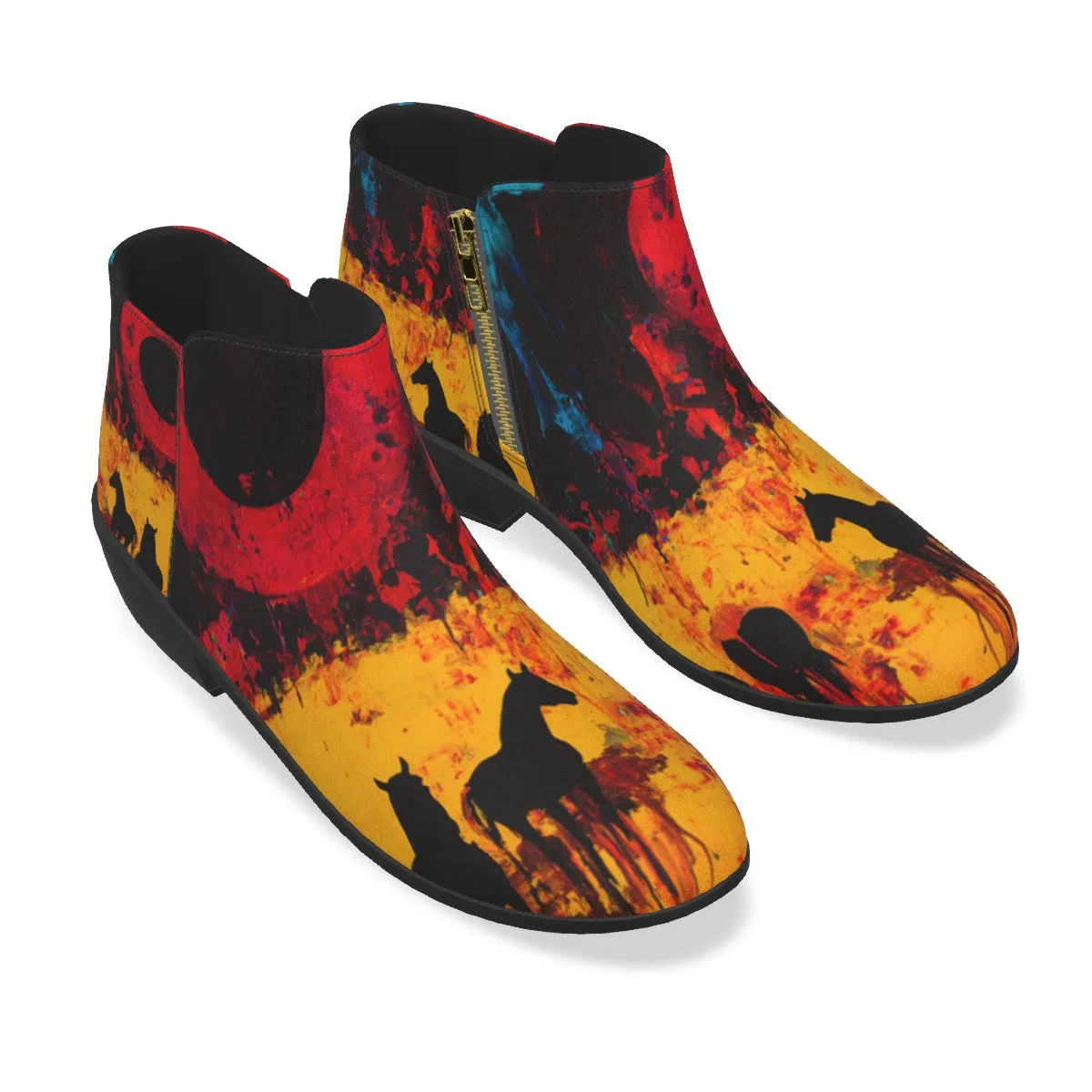 Women's Fashion Boots horse print