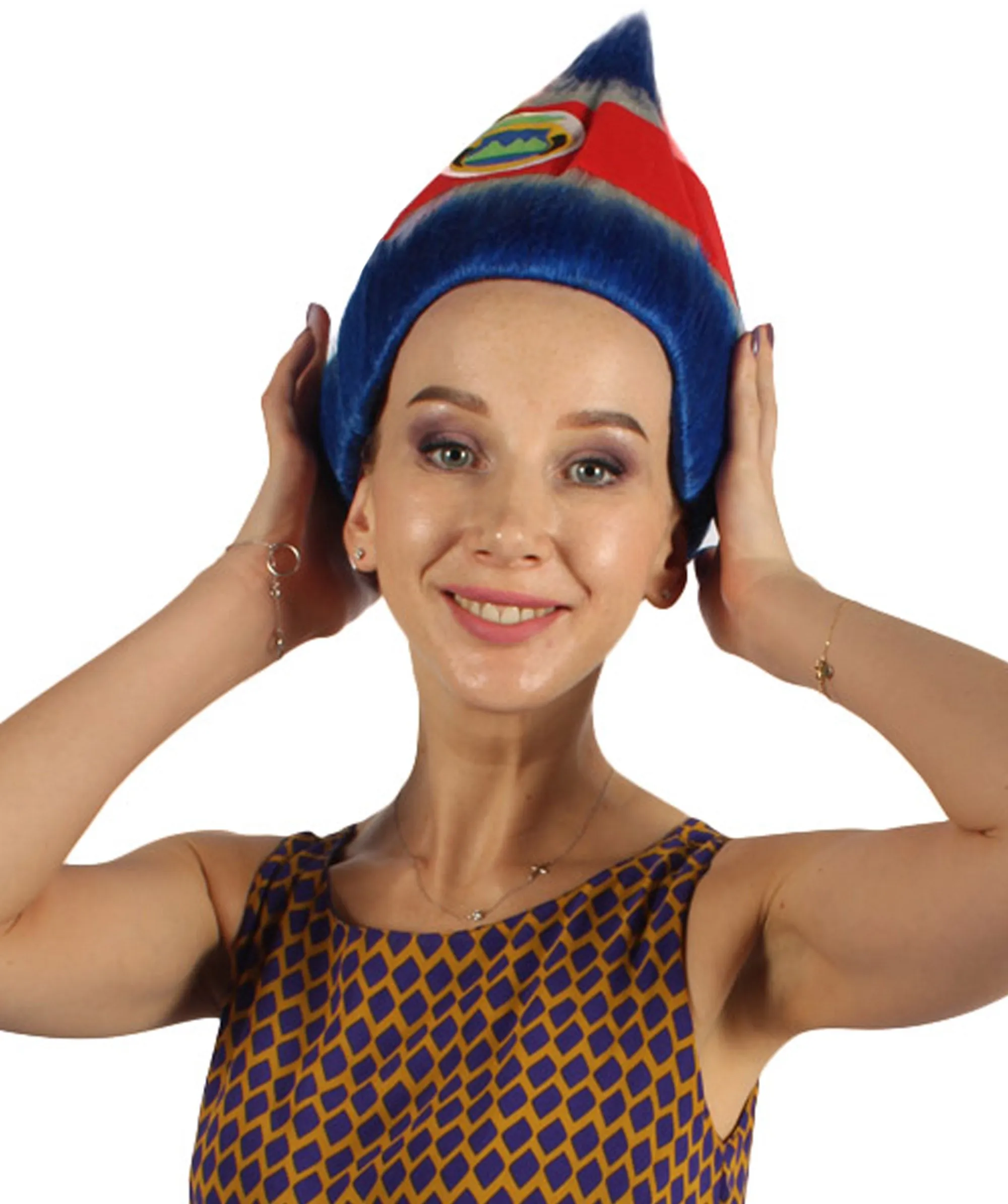 Women's  Flag Troll Wigs | Costa Rica | Premium Breathable Capless Cap