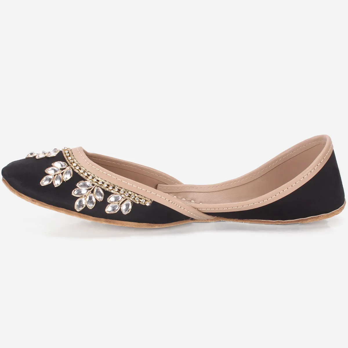 Womens "SAPIR" Embellished Leather Khussa