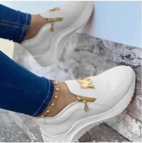 Women's Sports Sneaker Single Shoes Flat Platform