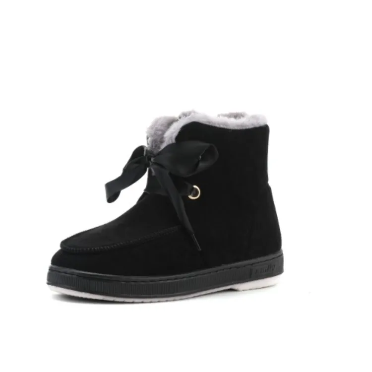 Women's Winter Lace Up Fur Short Snow Boots