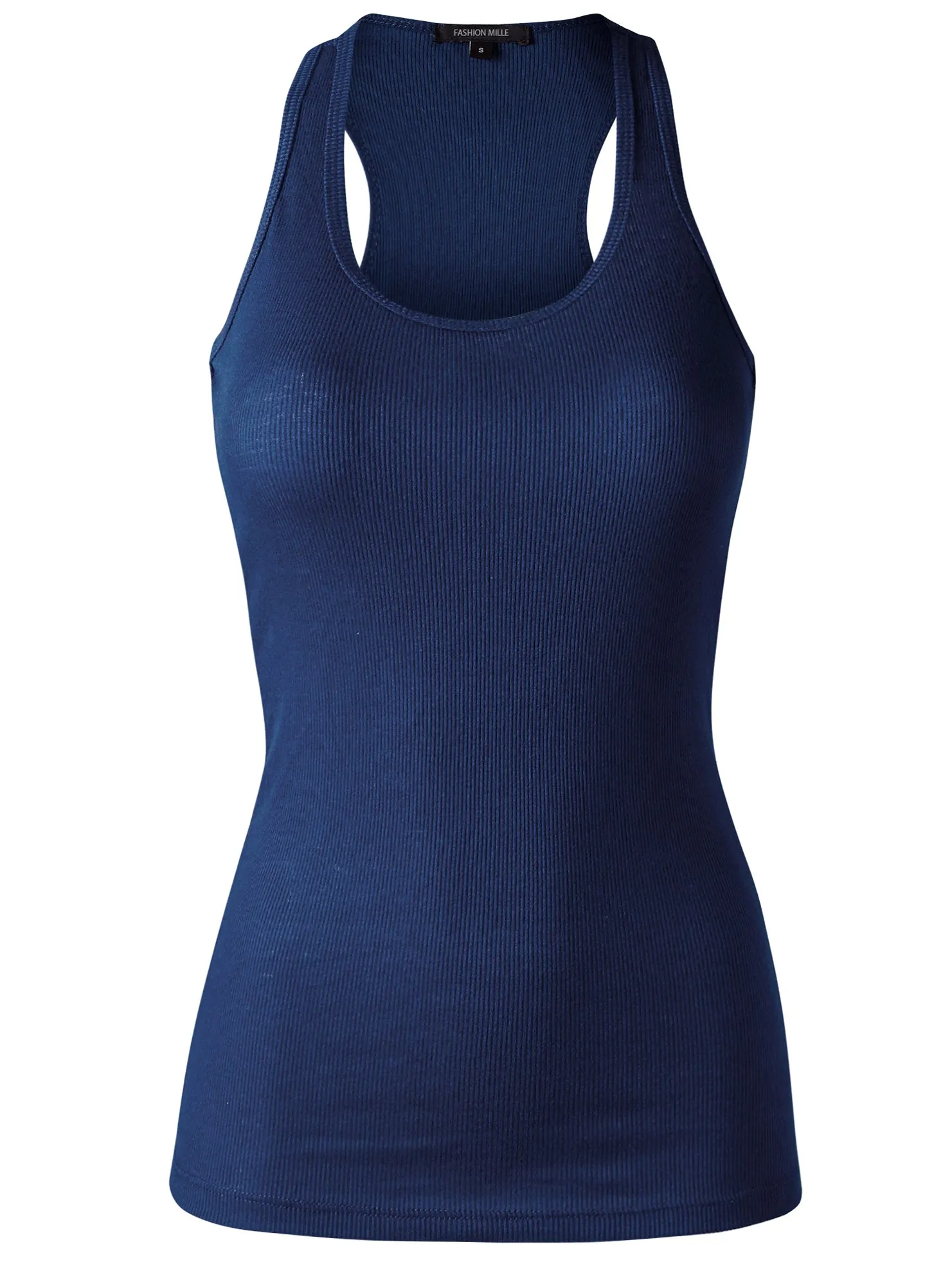 Women'Ss Ribbed Tank top, Racerback Scoop Neck Active (FWT1010)