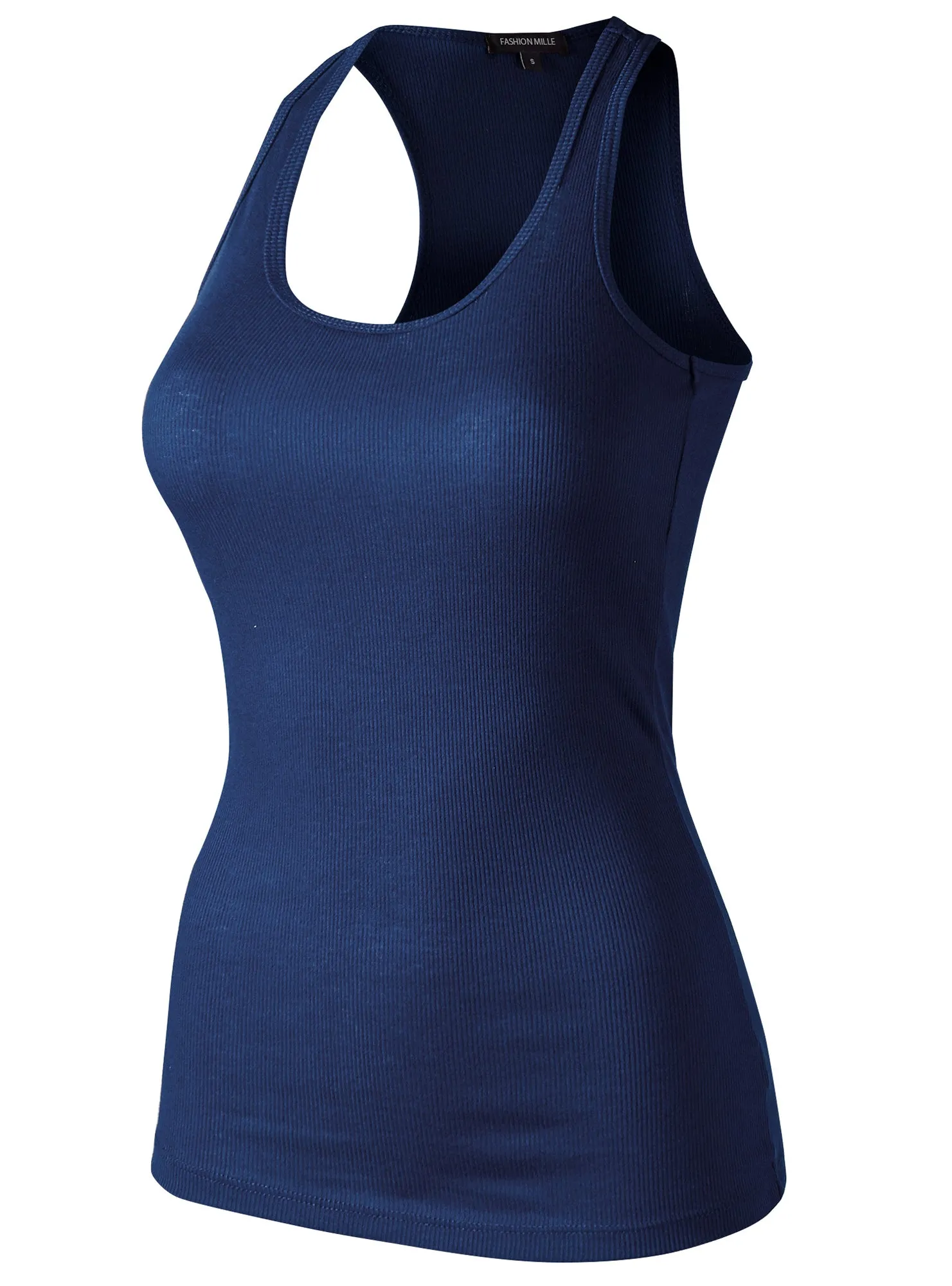 Women'Ss Ribbed Tank top, Racerback Scoop Neck Active (FWT1010)