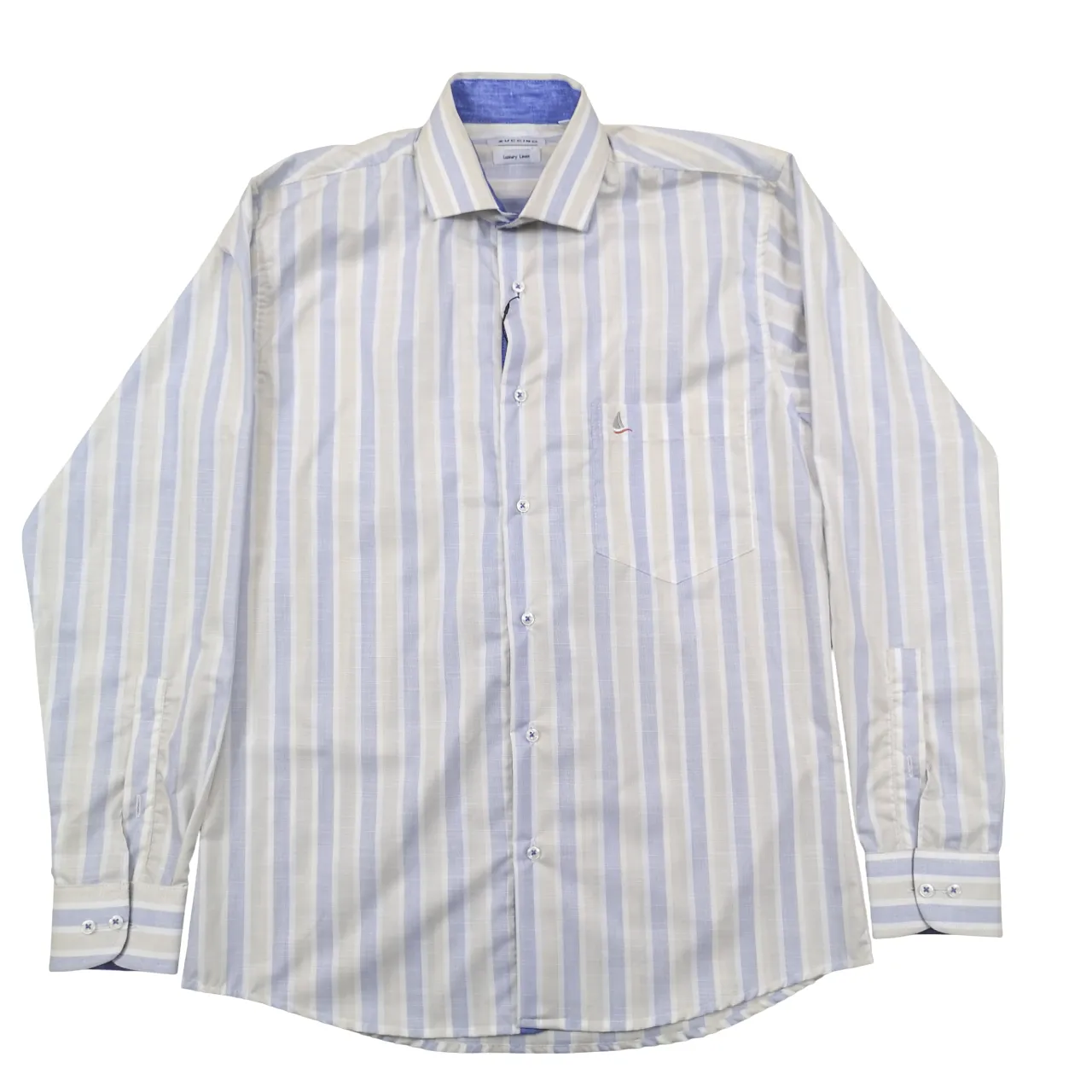 Zuccino Italy Stripe LS L.Blue  Shirt